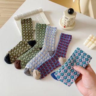 Floral Jacquard Socks Product Image