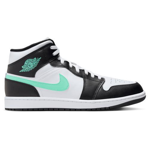 Jordan Mens Jordan AJ 1 Mid - Mens Basketball Shoes White/Black/White Product Image