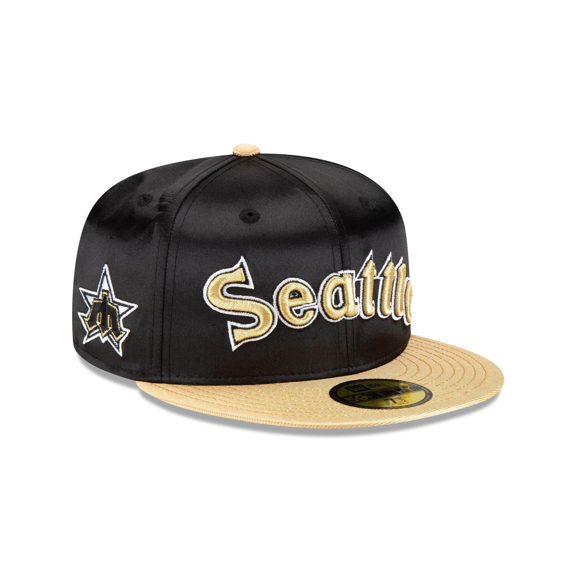 Seattle Mariners Metallic Gold 59FIFTY Fitted Hat Male Product Image