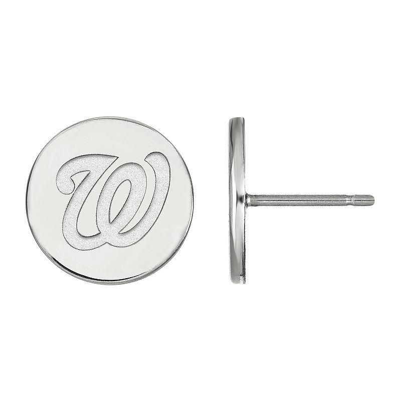 LogoArt Sterling Silver Washington Nationals Stud Earrings, Womens 14k Gold Plated Product Image