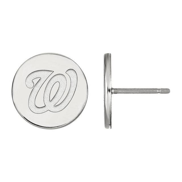 LogoArt Sterling Silver Washington Nationals Stud Earrings, Womens 14k Gold Plated Product Image