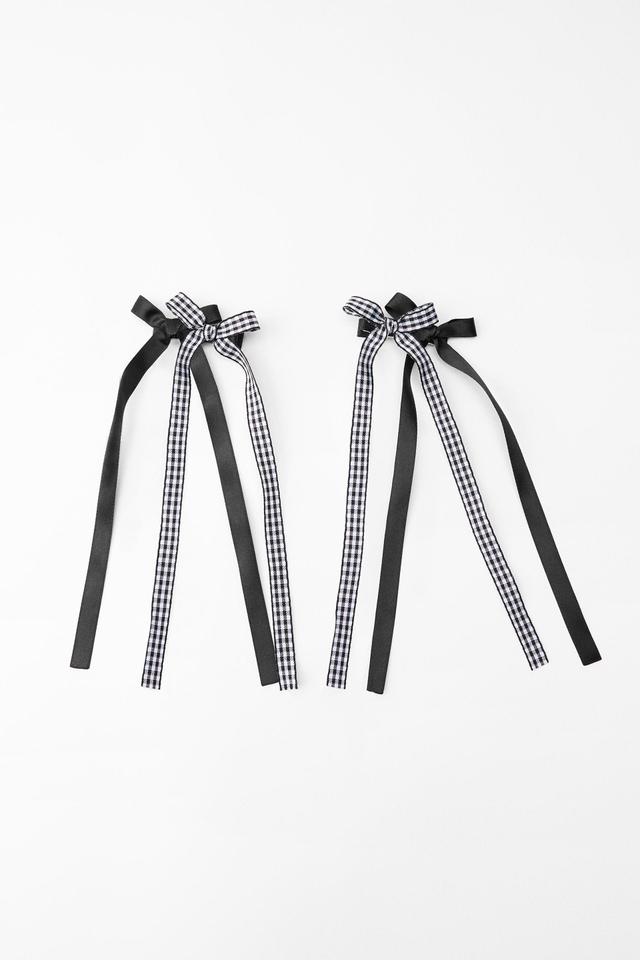 PACK OF GINGHAM BOW HAIR CLIPS Product Image