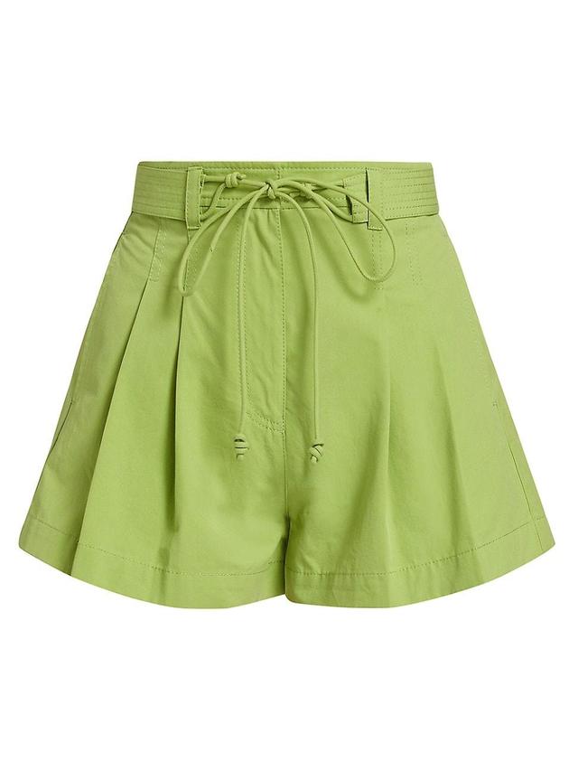 Womens Iris Pleated High-Rise Wide-Leg Shorts Product Image