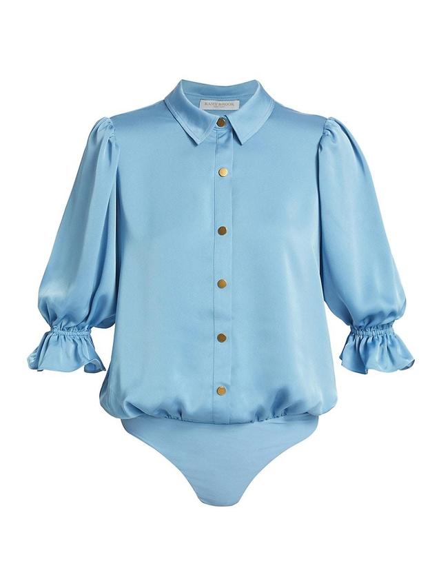 Ramy Brook Dina Matte Satin Bodysuit Product Image