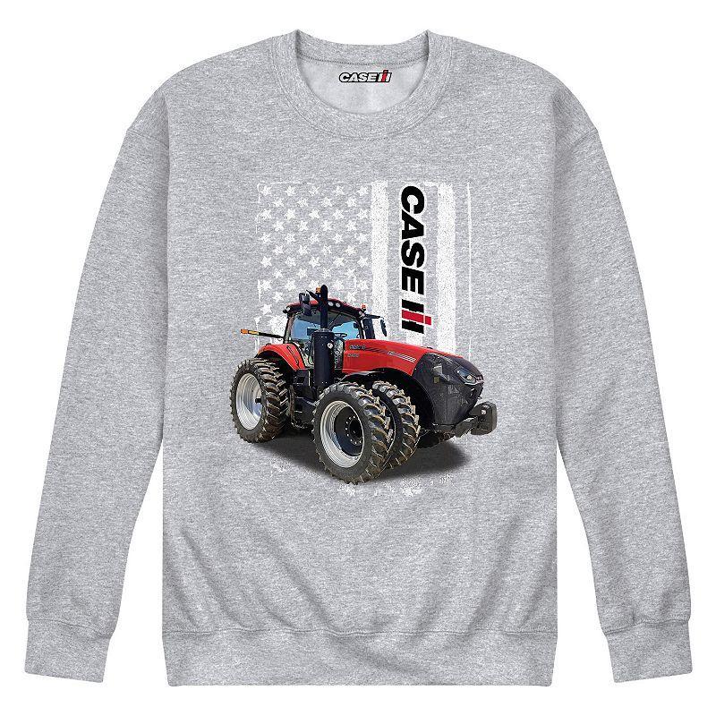 Mens Case IH Flag Fleece Sweatshirt Med Grey Product Image