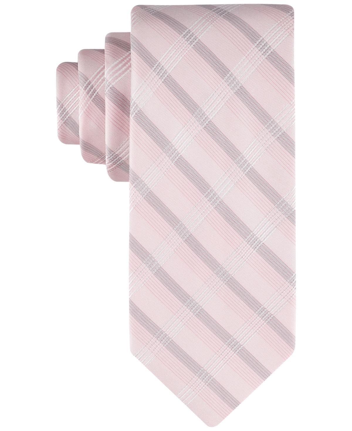 Calvin Klein Mens Creme Plaid Tie Product Image