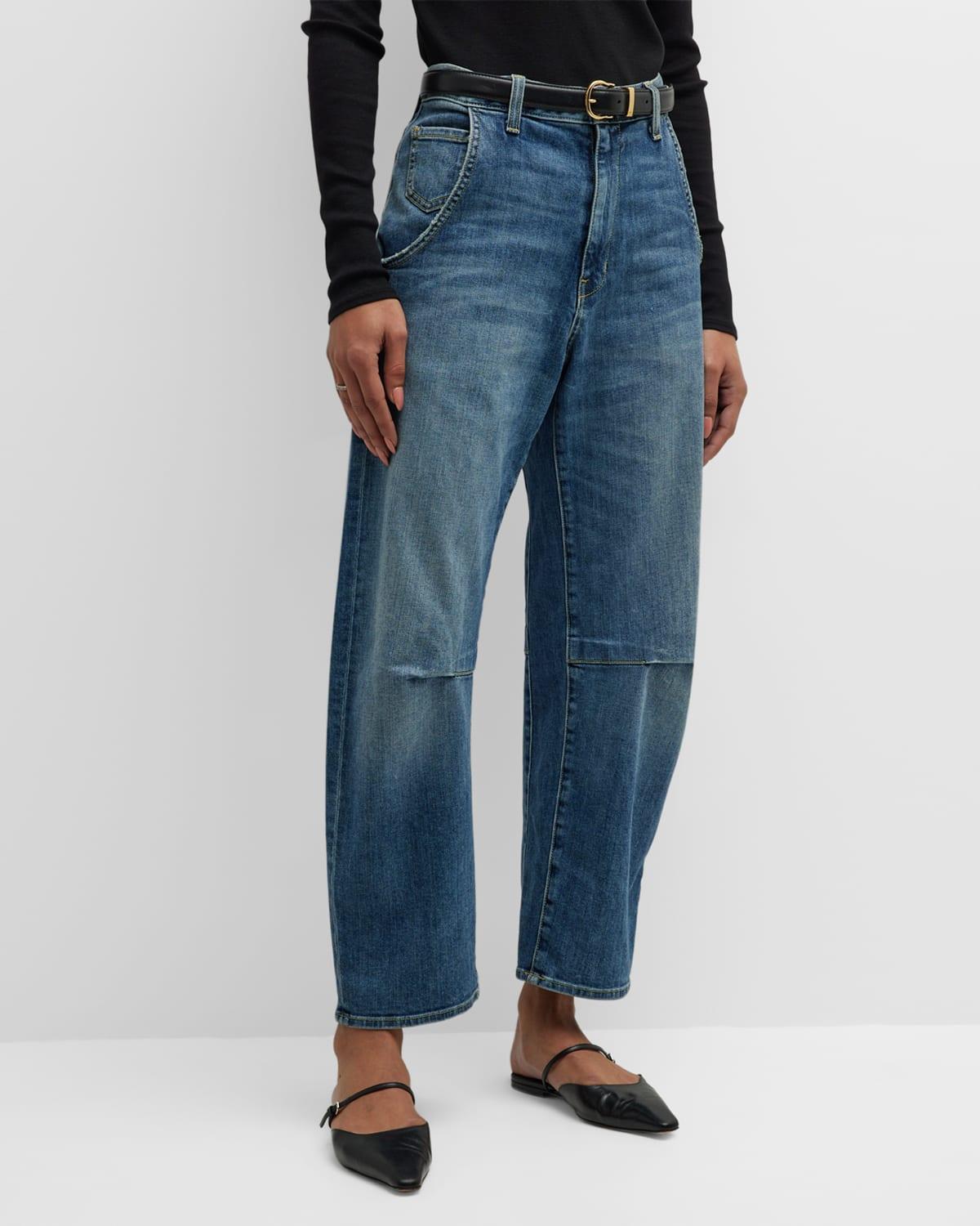 Emerson Wide-Leg Faded Denim Jeans product image