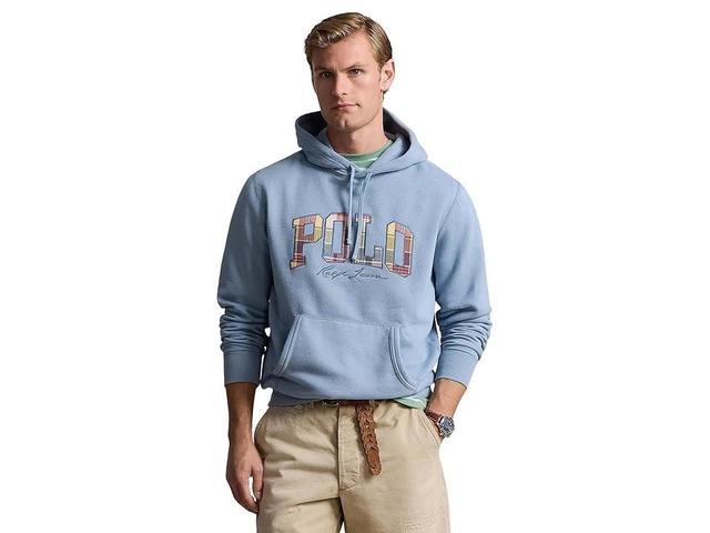 Polo Ralph Lauren The RL Fleece Plaid-Logo Hoodie (Vessel ) Men's Sweatshirt Product Image