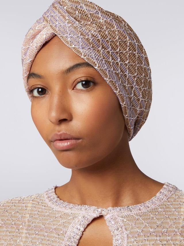 Turban in dégradé knit with sequins Multicoloured | Missoni Product Image