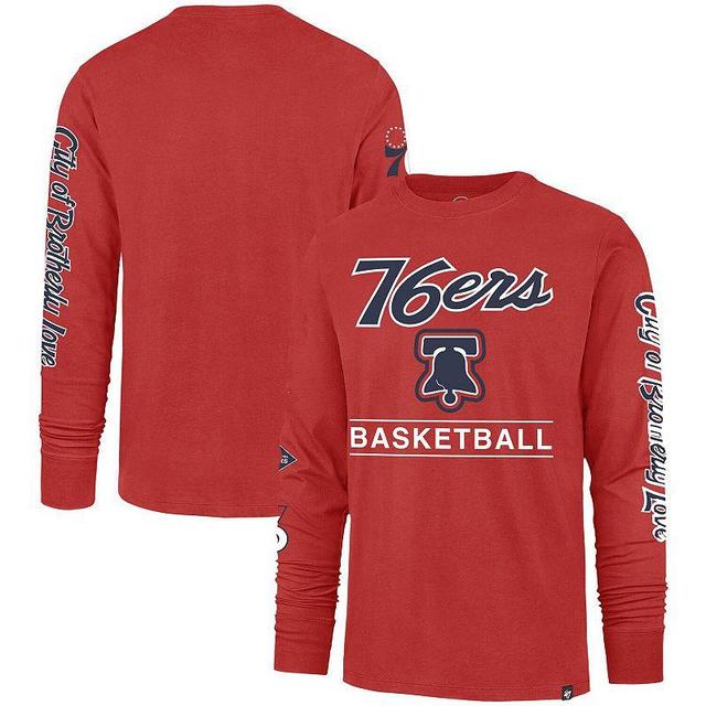 Mens 47 Red Philadelphia 76ers 2023/24 City Edition Triplet Franklin Long Sleeve T-Shirt Product Image