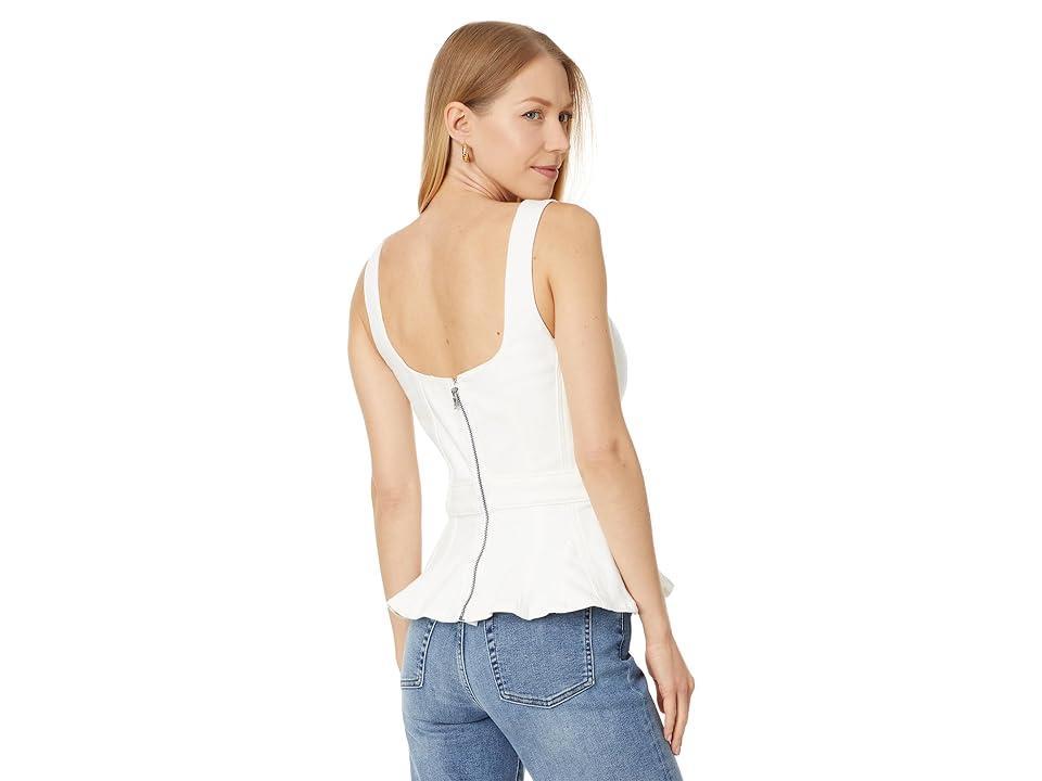 7 For All Mankind Sweetheart Seamed Top (Sunny) Women's Clothing Product Image