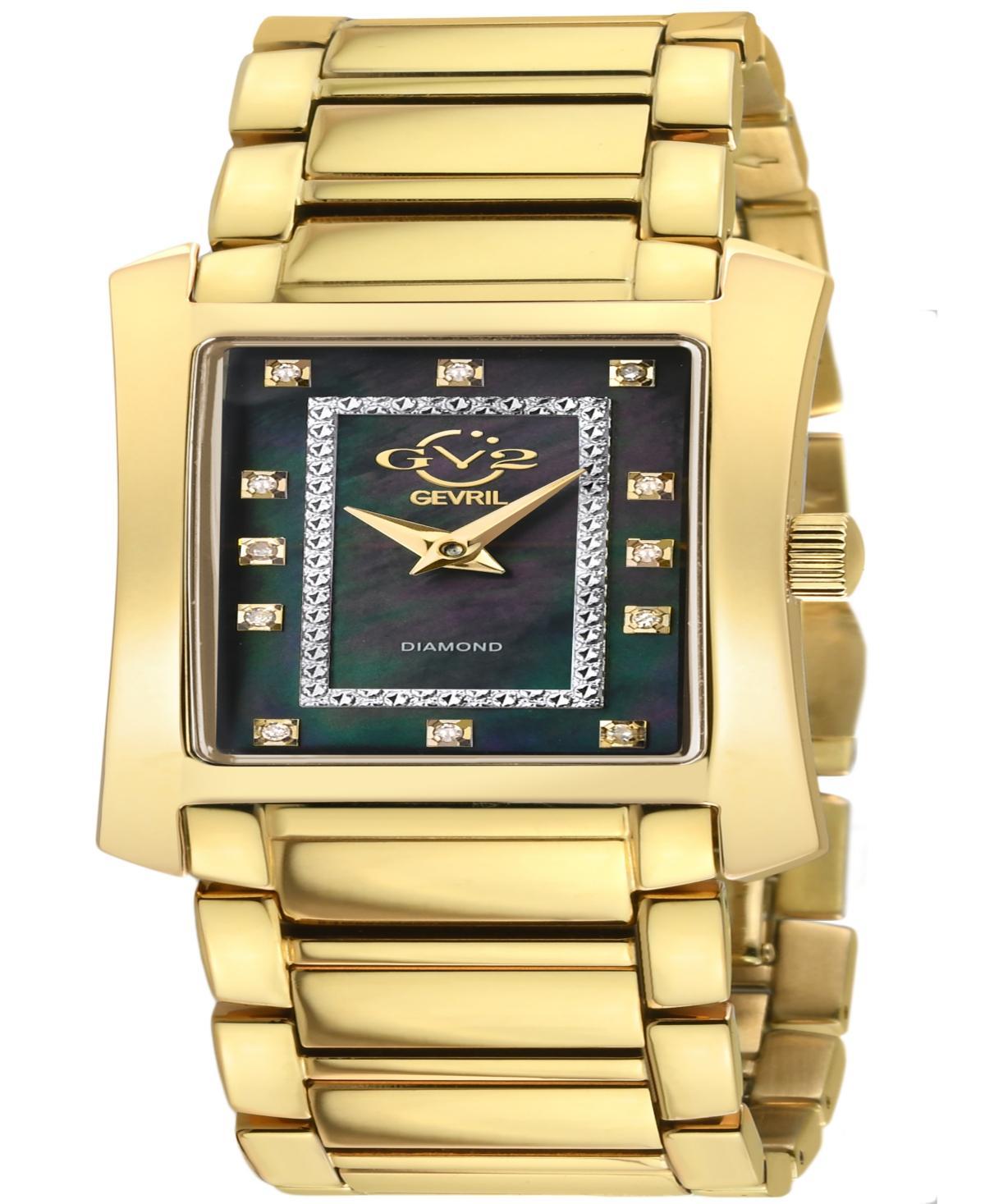 GV2 by Gevril Womens Luino Gold-Tone Stainless Steel Watch 29mm Product Image