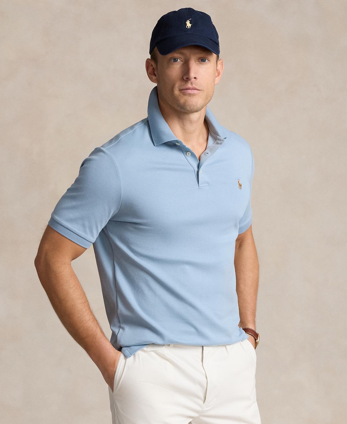 POLO RALPH LAUREN Men's Classic Fit Soft Cotton Polo In Resort Green Heather Product Image