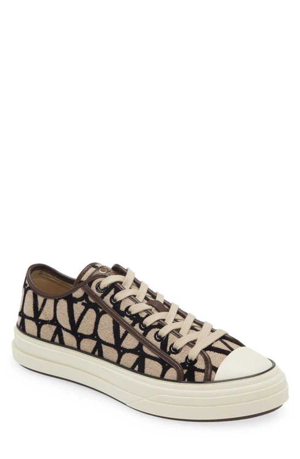 Men's Iconographe V-Logo Jacquard Canvas Low-Top Sneakers Product Image