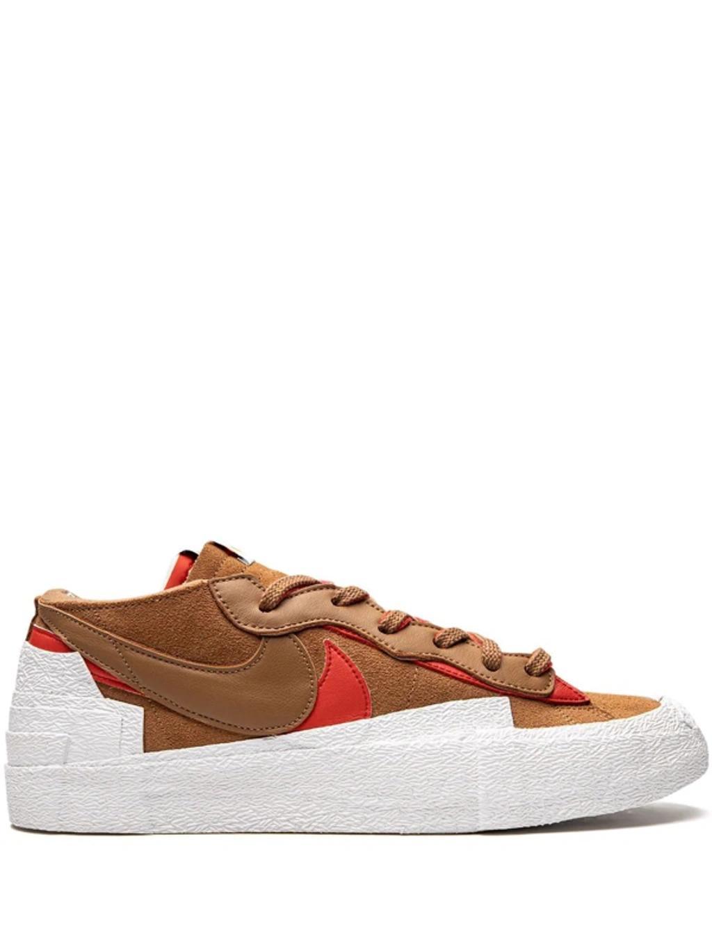 Mens Light British Tan Univer Sacai X Blazer Low Leather And Suede Low-top Trainers 7.5 In Brown Product Image