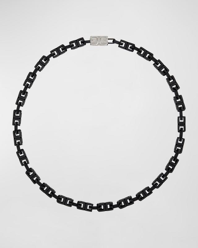 Mens G Cube Necklace in Enamelled Metal Product Image