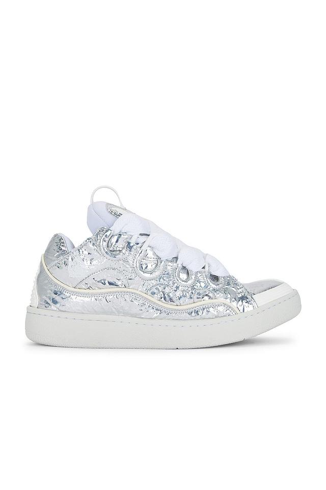 Lanvin Curb Sneakers Metallic Effect in Silver - Metallic Silver. Size 45 (also in 41, 43). Product Image