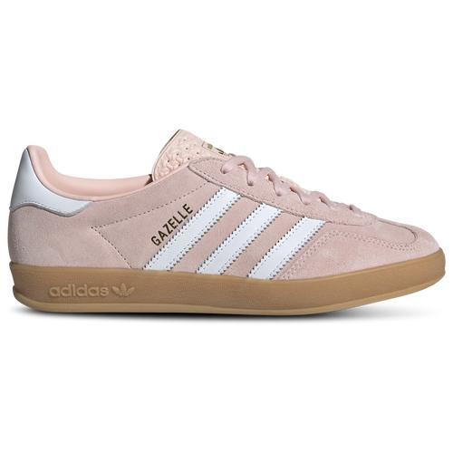 adidas Womens Originals Gazelle Indoor - Shoes White/Gum/Sandy Pink Product Image