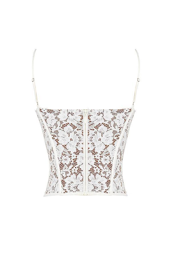 Mila Ivory Lace Underwired Corset Product Image