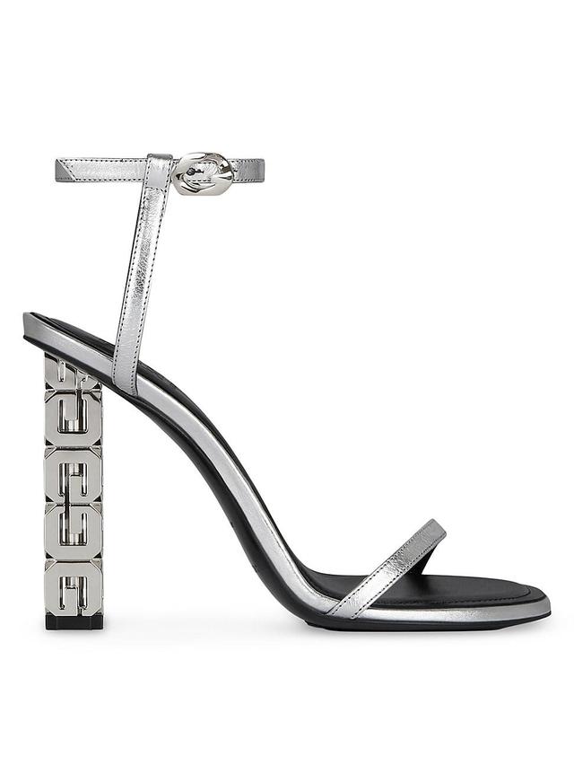 Womens G Cube 105 Metallic Leather Ankle-Strap Sandals Product Image