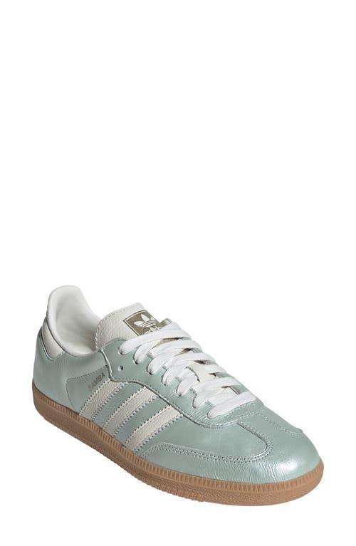 Womens  Samba Og In Linen Green Metallic/off White/cyber Metallic Product Image