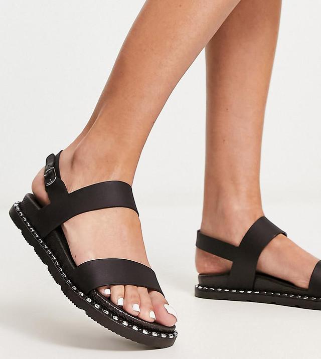 London Rebel Wide Fit flat sandals Product Image