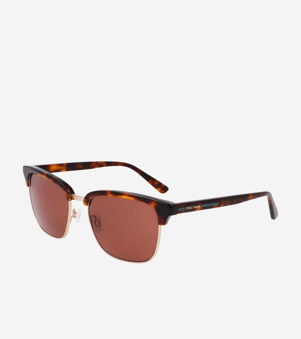 Tortoise Half-Rim Sunglasses Product Image