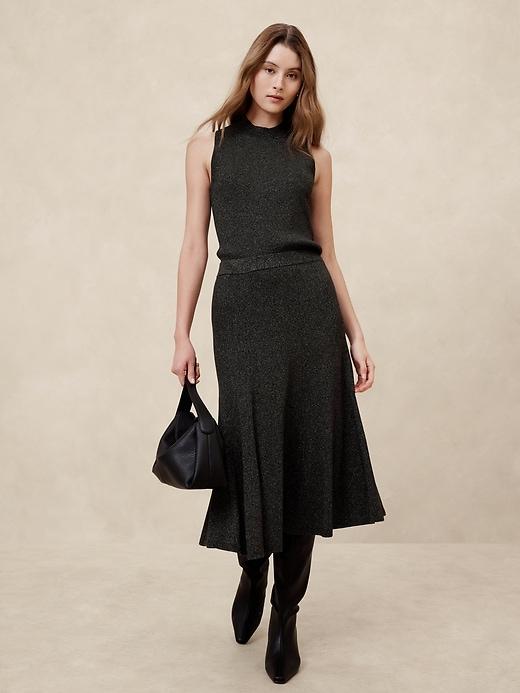 Lurex Midi Sweater Skirt Product Image