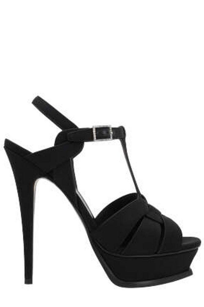 Tribute Leather 105mm Platform Sandals In Black Product Image