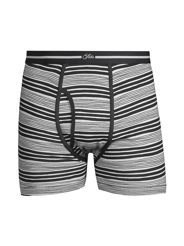 Mens COLLECTION Drawn Stripe Boxers 3-Piece Set Product Image