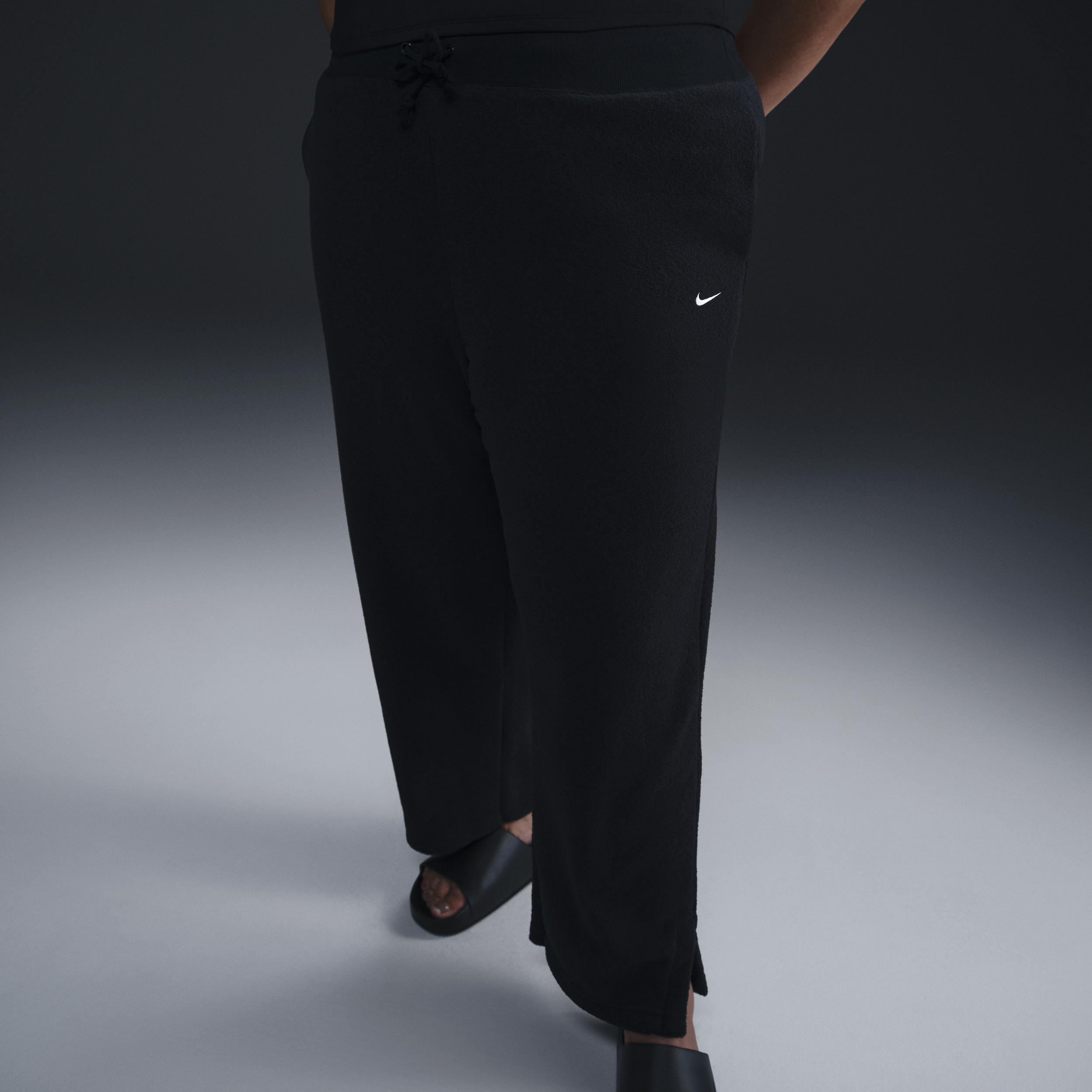 Womens Nike Sportswear Phoenix Plush High-Waisted Wide-Leg Cozy Fleece Pants (Plus Size) Product Image