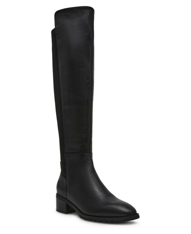 Anne Klein Womens Sable Genuine Leather Over the Knee High Boots Product Image