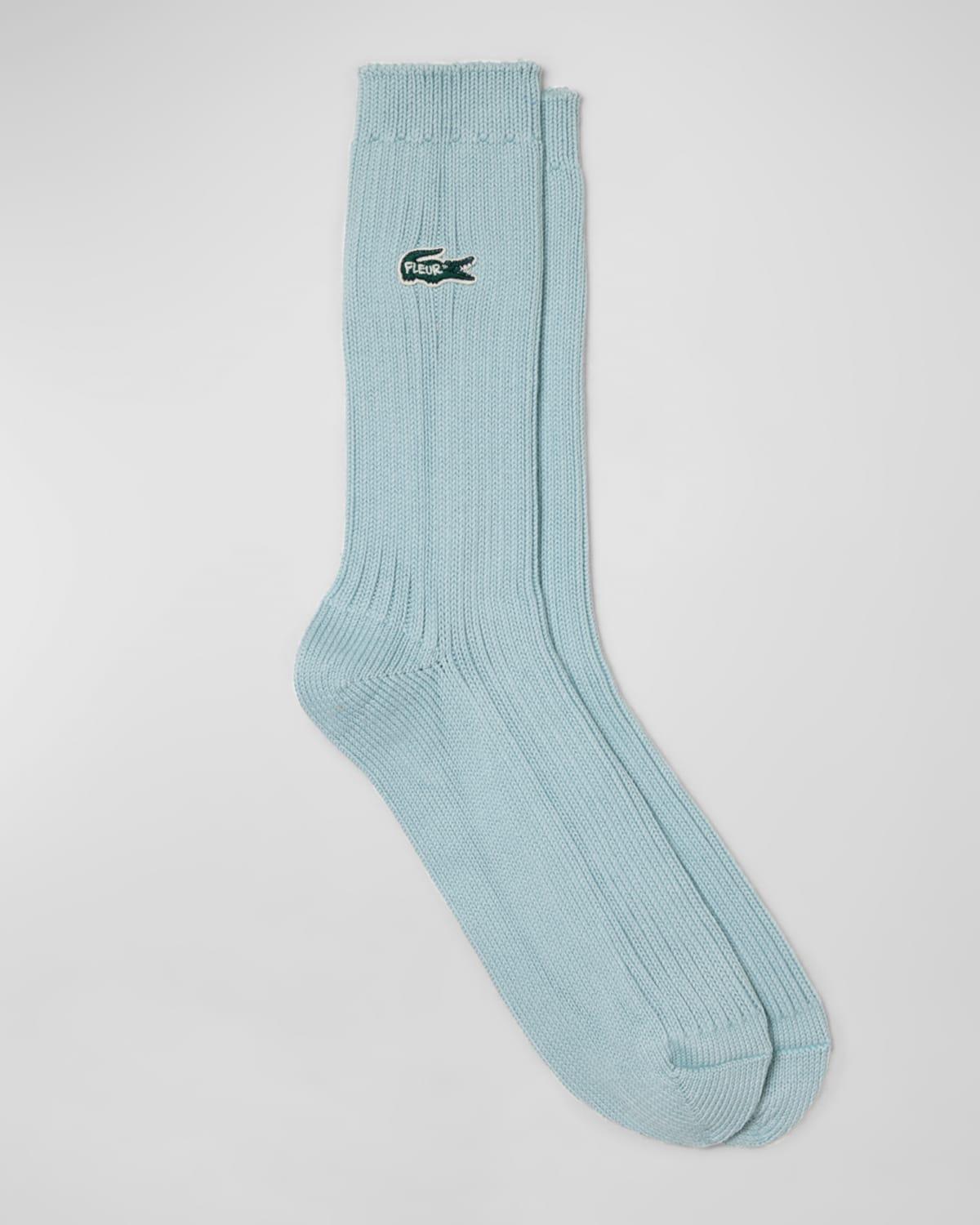 x le FLEUR Mens Knit Logo Socks Product Image