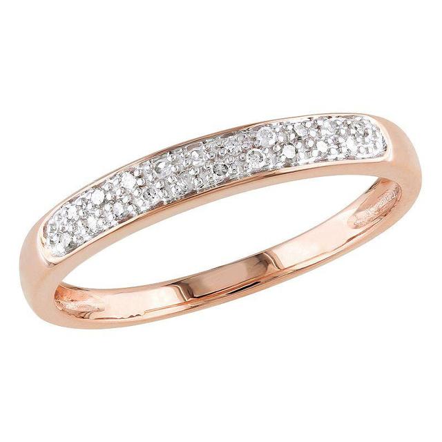 Stella Grace 10k Rose Gold 1/10 Carat T.W. Diamond Anniversary Band, Womens White Product Image