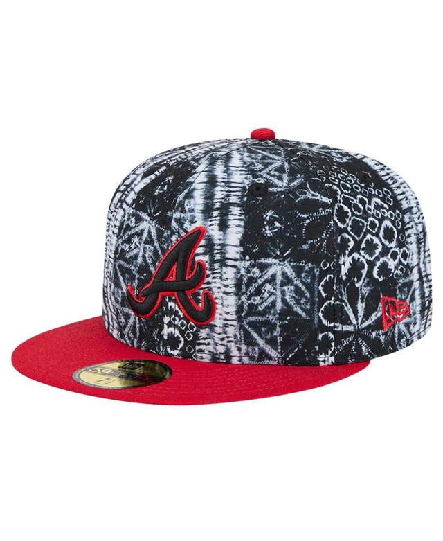 New Era Mens Black Atlanta Braves Sands 59FIFTY Fitted Hat Product Image