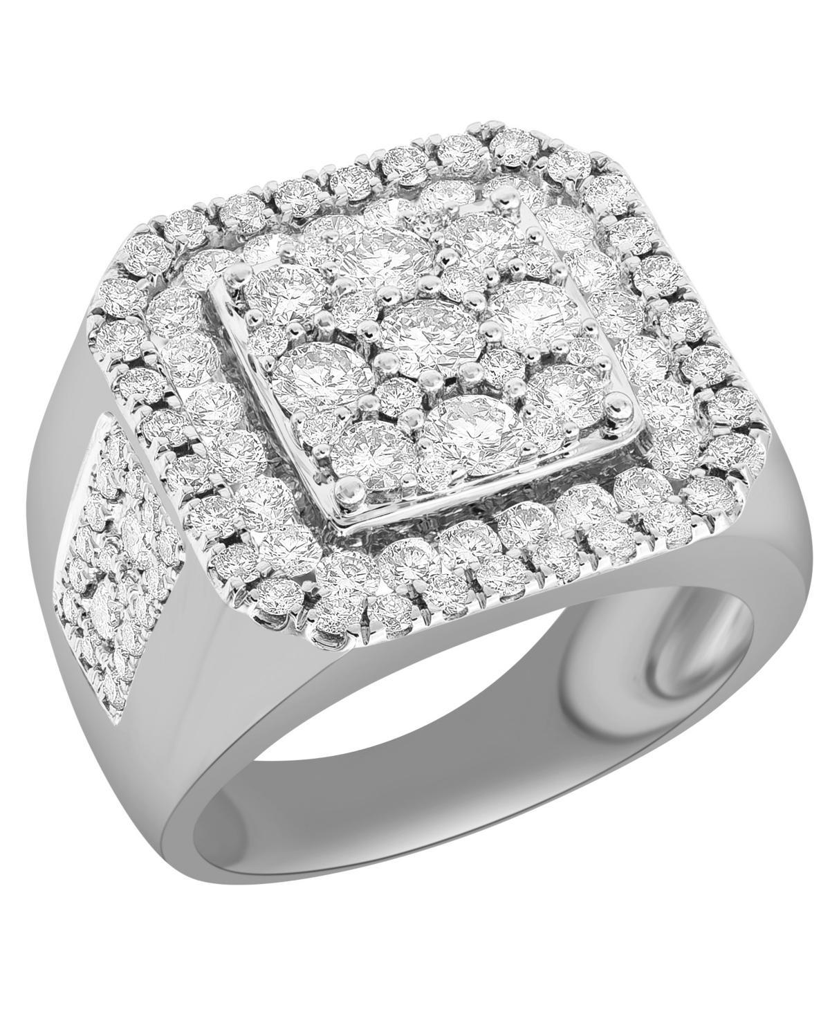 Mens Diamond Cluster Ring (3 ct. t.w.) in 10k Gold and White Gold Product Image