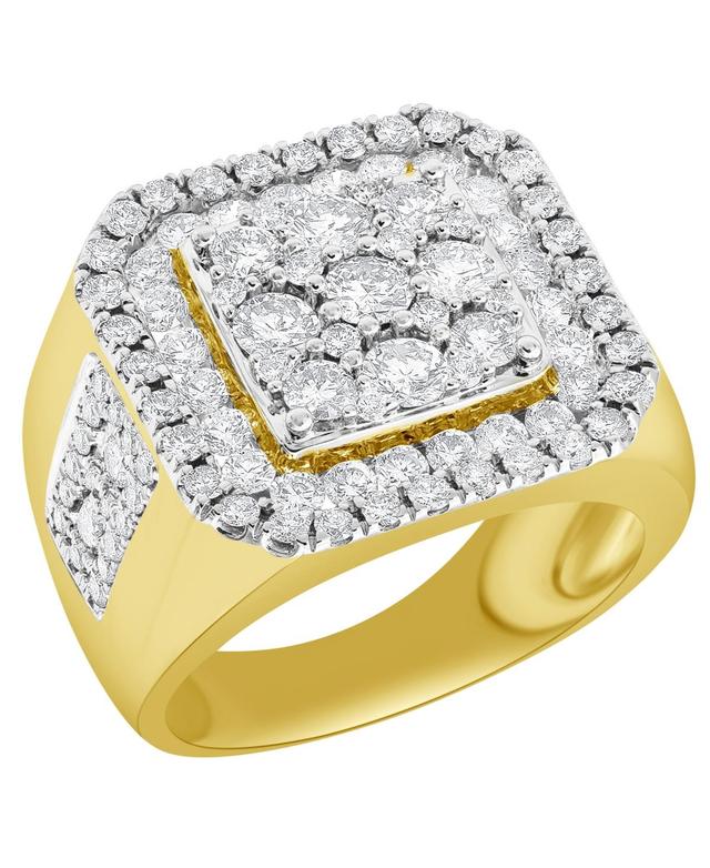 Mens Diamond Cluster Ring (3 ct. t.w.) in 10k Gold and White Gold Product Image