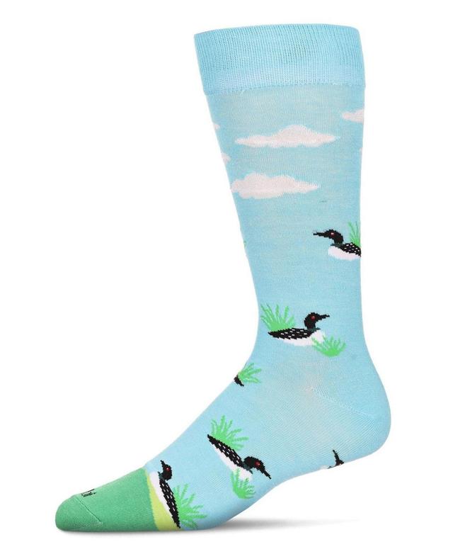 MeMoi Mens Loon Bird Novelty Crew Socks Product Image