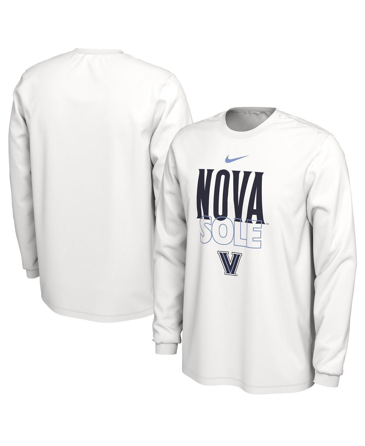 Mens Nike White Villanova Wildcats On Court Long Sleeve T-shirt Product Image