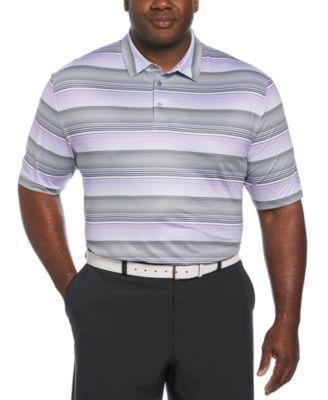 Pga Tour Mens Big & Tall Linear Energy Stretch Moisture-Wicking Textured Stripe Golf Polo Shirt Product Image