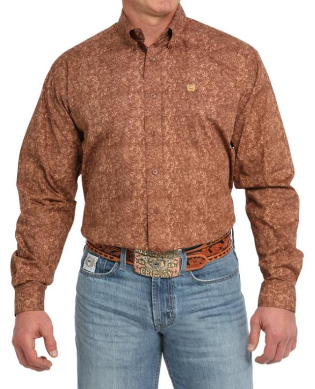 Cinch® Men's L/S Brown Paisley Button Shirt Product Image