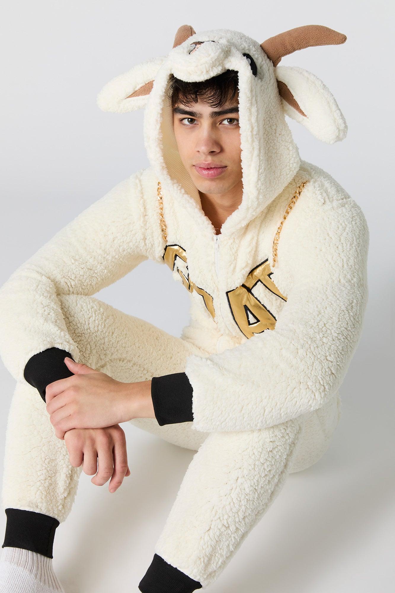 3D GOAT Sherpa Onesie Male Product Image