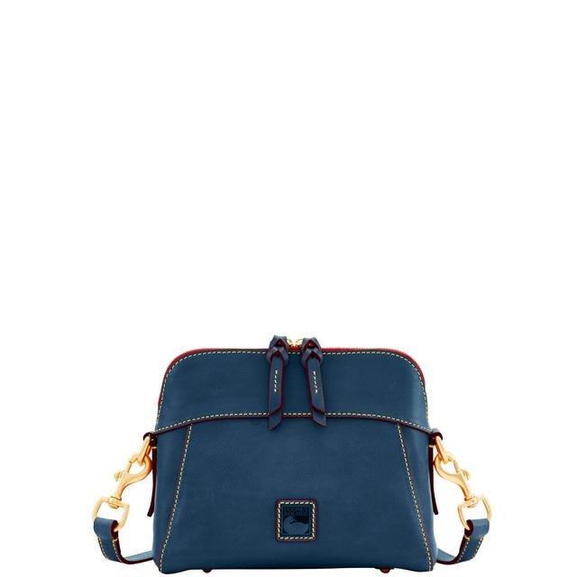 Dooney & Bourke Womens Florentine Cameron Crossbody Leather Shoulder Bag in Denim Product Image