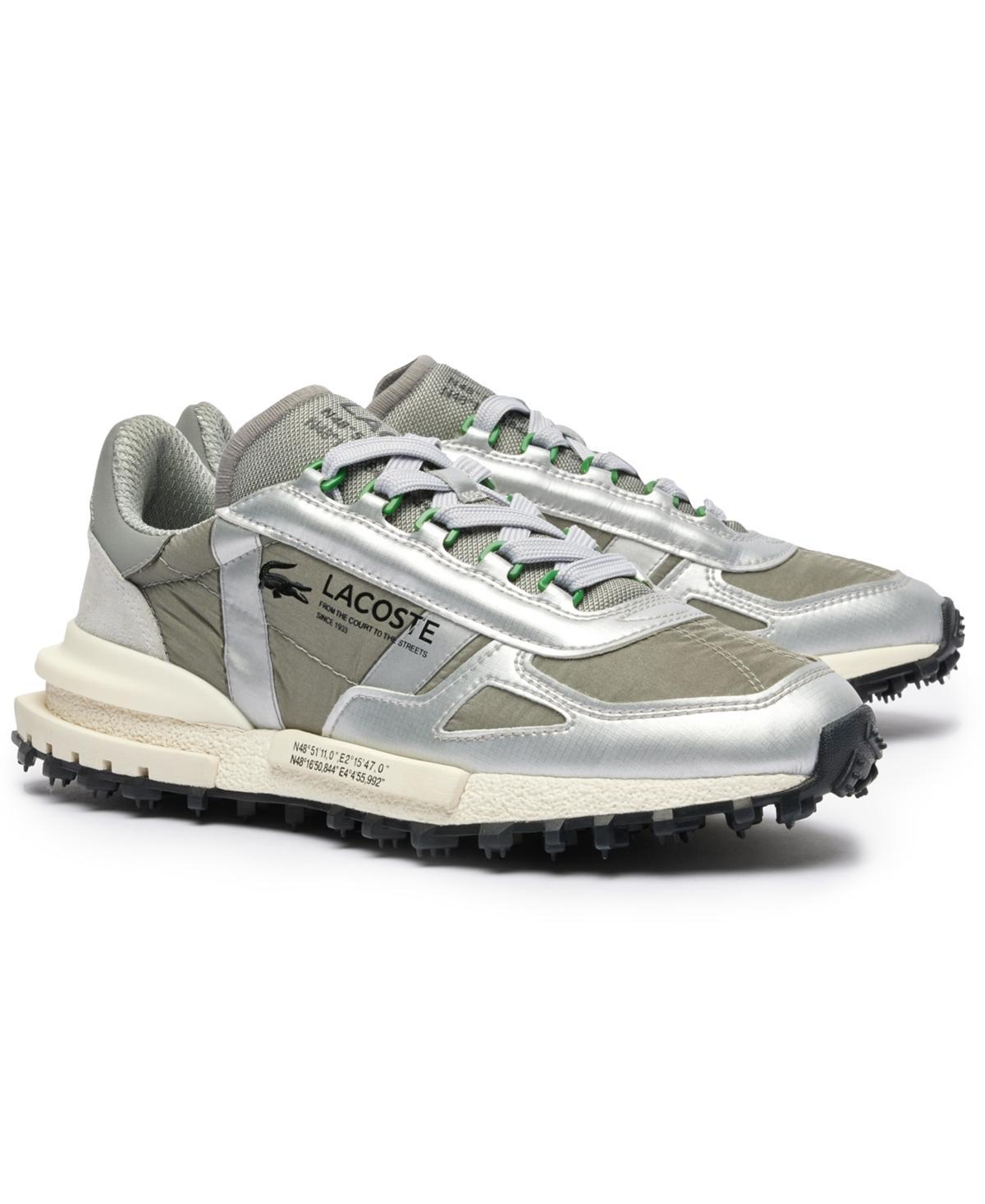 Lacoste Mens Elite Active Lace-Up Sneakers - Gray Product Image