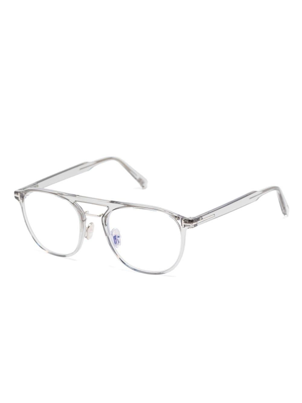 Pilot-frame Glasses In Grey Product Image