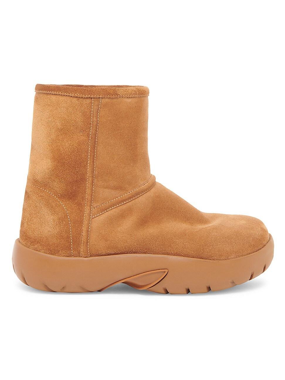 Womens Snap Suede & Shearling Ankle Boots Product Image