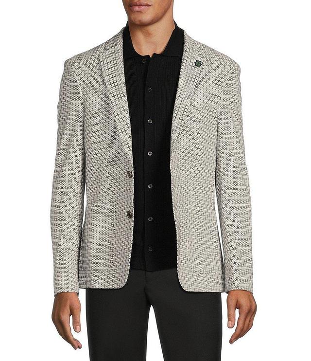 Murano Verdant Vibes Collection Slim-Fit Geo Floral Knit Blazer Product Image