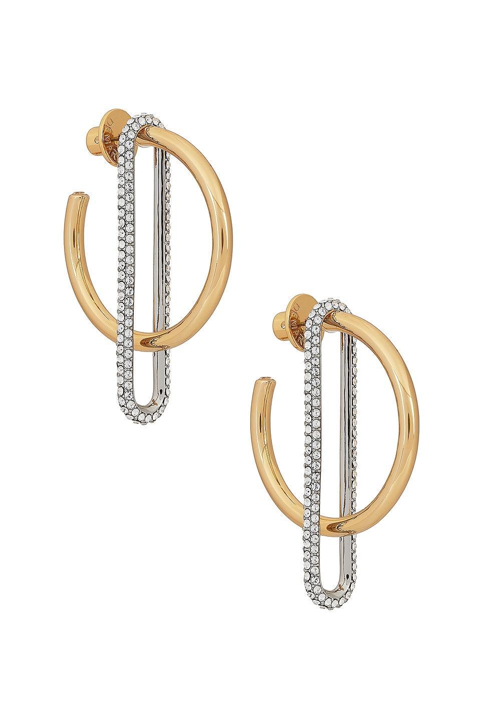 Demarson Astra Hoop Earrings Metallic Gold.. Product Image