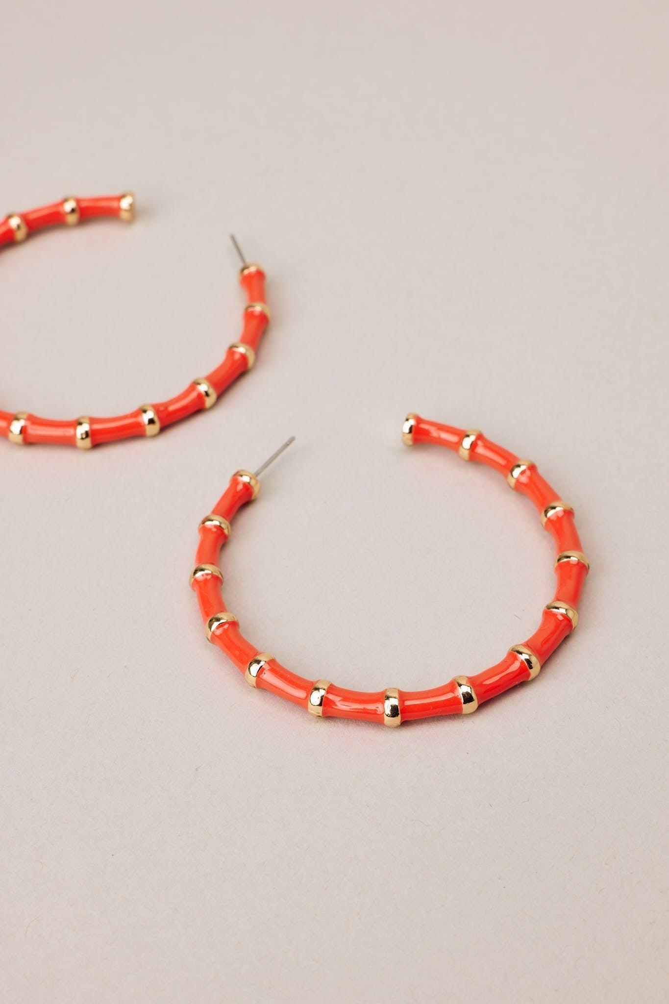 Everyday Love Red Hoop Earrings Product Image