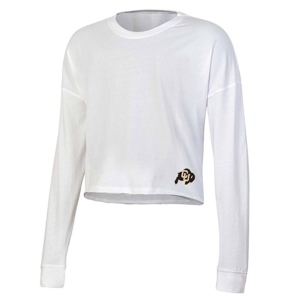 NCAA Colorado Buffaloes Womens White Long Sleeve T-Shirt Product Image